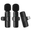Miniatyrbillede 1 af 7: OBOSOE 2-Pak - Lavaliermikrofon til mobil - Trådløs - USB-C