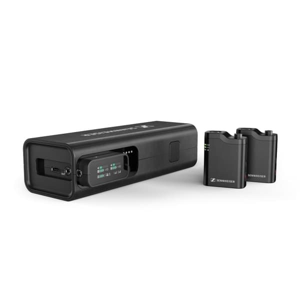 Sennheiser PROFILE TRÅDLØST 2-KANALS SÆT - 2-kanals 2,4 GHz modtager, 2 clip-on mikrofoner, tilbehør, opladningsetui, etui