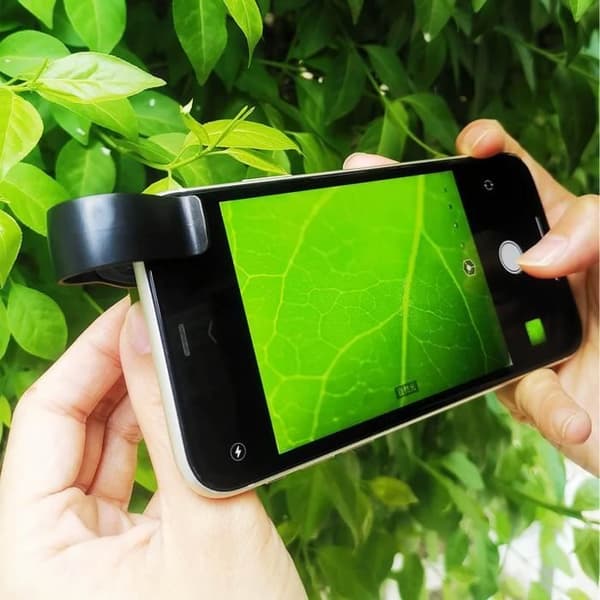 Mikroskop Smartphone - AVIZAR - Zoom 100X - LED-ring - Skjult fane - 30mAh