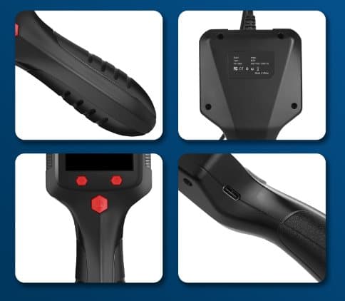 INF Håndholdt endoskopkamera, 2,4" IPS-skjerm, 6 LED-lys, 8 mm, IP67 vanntett