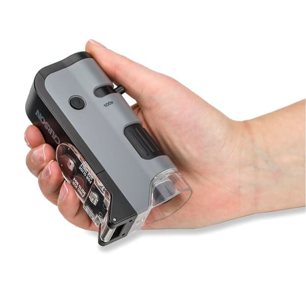 Carson Optical Microflip 100x - 250x Led Pocket Svart,Grå