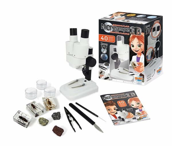 3D stereomikroskop - BUKI FRANCE - Pedagogiskt och vetenskapligt spel - Tillbehör ingår