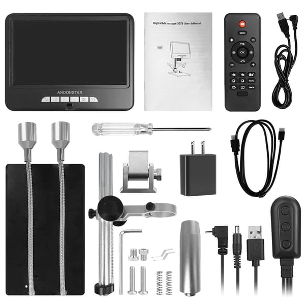 AD207S HDMI digitaalimikroskoopin pitkän esineetäisyyden mikroskoopin juotostyökalu puhelimen piirilevyn korjaukseen jatkoputkella