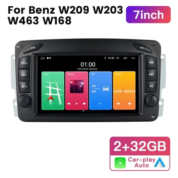 Auton monimedia soitin, Android 12, Carplay, 1G 32G
