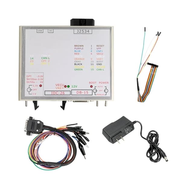 OBD2 Flash Programmer, Læse/Skrive Funktionalitet, 22 stk. BDM Prober, boks med kabler
