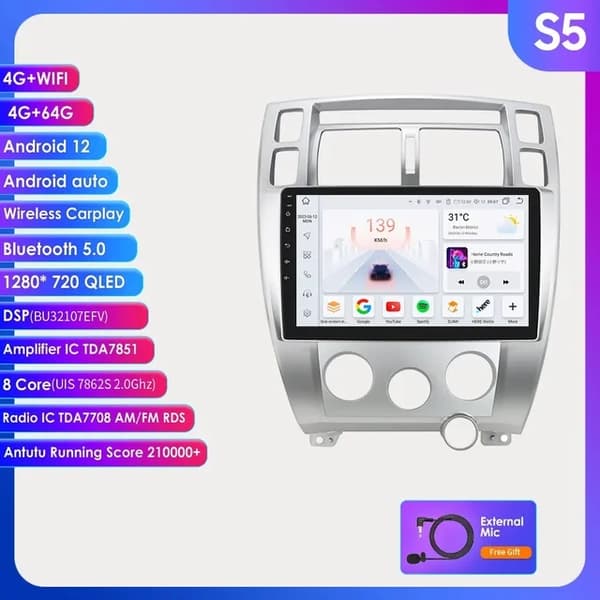 Bil Multimedia Afspiller, GPS Navigation, Carplay Audio, S8 B