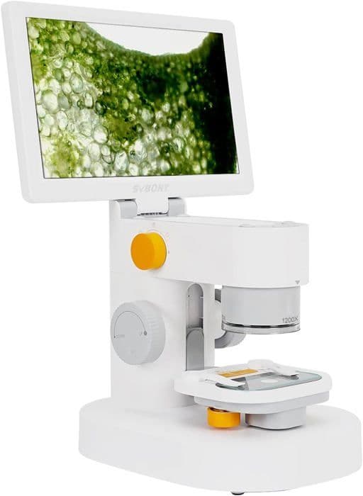 Svbony SM101 Digitalt mikroskop 9" IPS-skärm, 1200X 1080P 32G SD-kort Elektroniskt fotovideomikroskop, biologiskt mikroskop