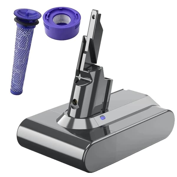 Støvsuger Batteri, Genopladeligt, Kompatibelt med Dyson V6-V10, V6 6000mAh filter
