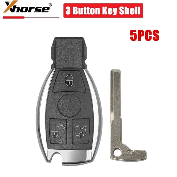Smart nøgleskal, 3 knapper, enkelt batteri, 5PCS nøgleskal kun