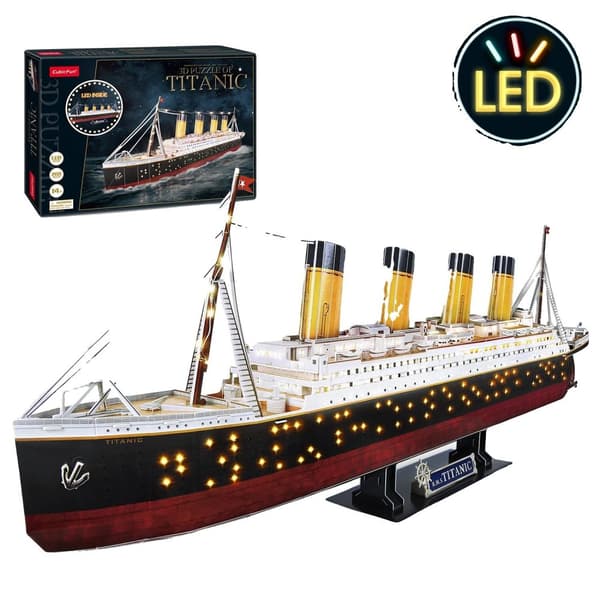 3D Puslespil, LED-lys, Piratskib Model, L521h