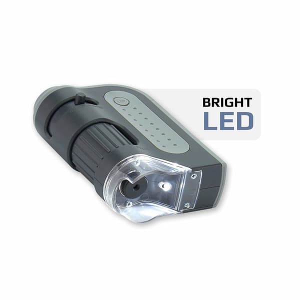 Carson - MM-350 - MicroBrite Pro Pocket Microscope, LED-upplyst, med zoom och Smartphone Adapter Clip ()