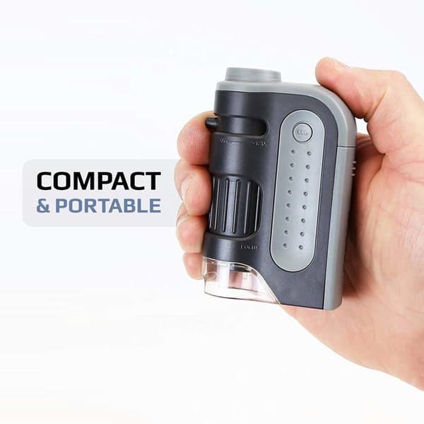 Carson - MM-350 - MicroBrite Pro Pocket Microscope, LED-upplyst, med zoom och Smartphone Adapter Clip ()