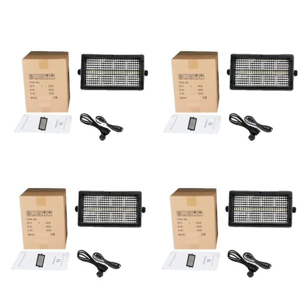 LED Strobe-ljus, 60W effekt, RGBW-färgblandning, 2 ST LJUS, EU-kontakt 4PCSLIGHTS