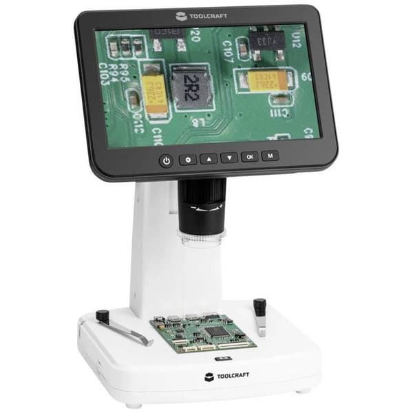 TOOLCRAFT TO-9407067 digitalt mikroskop 300x reflekterat ljus, genomsläppt ljus