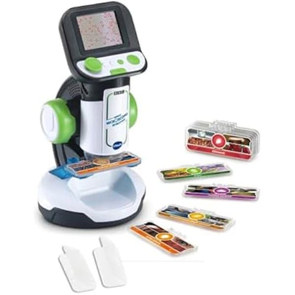 Interaktivt videomikroskop - VTech - Modell för barn - 2,4" skärm - 200x zoom - 9 illustrerade prover