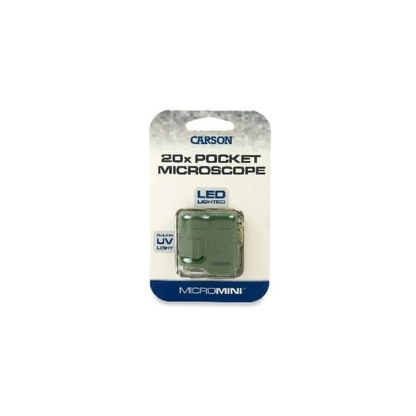 Fickmikroskop - CARSON - MicroMini MM-280B - LED - 20x - Grön