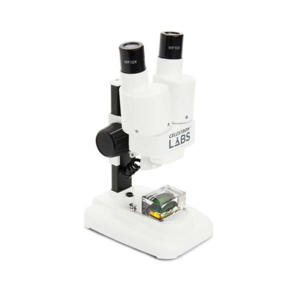 CELESTRON LABS S20 optiskt mikroskop - 20x zoom - LED - 2 okular - Batteri