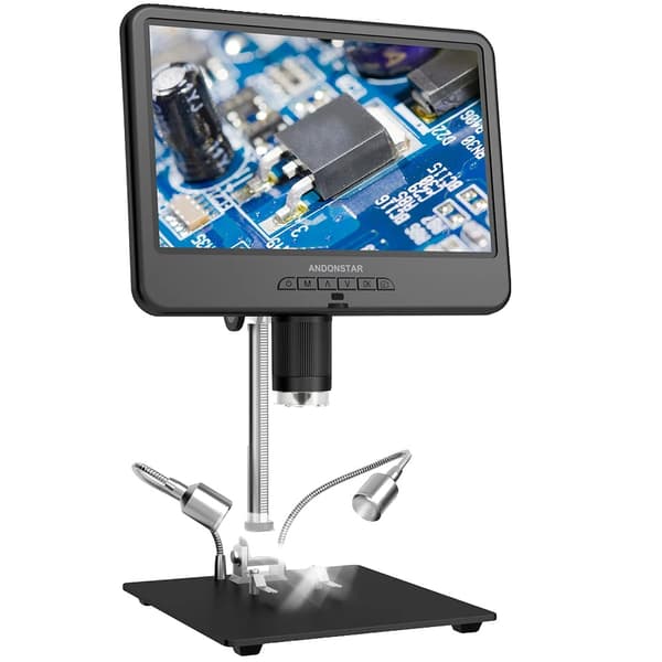 Digital Mikroskop, 10,1 tum Justerbar LCD, 5X-260X Förstoring,260X, AD210