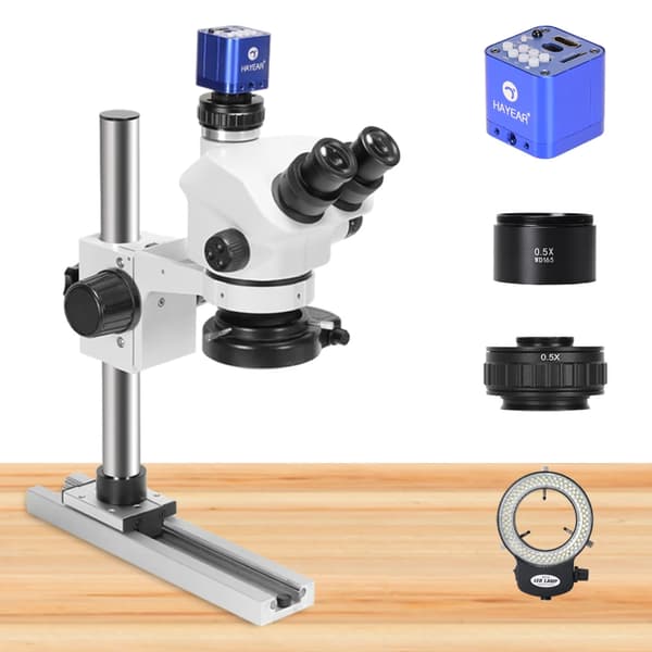MUSTOOL Binaarinen Stereo Mikroskooppi, 7X - 45X Suurennus, 2K Kameran Mahdollisuus,EU