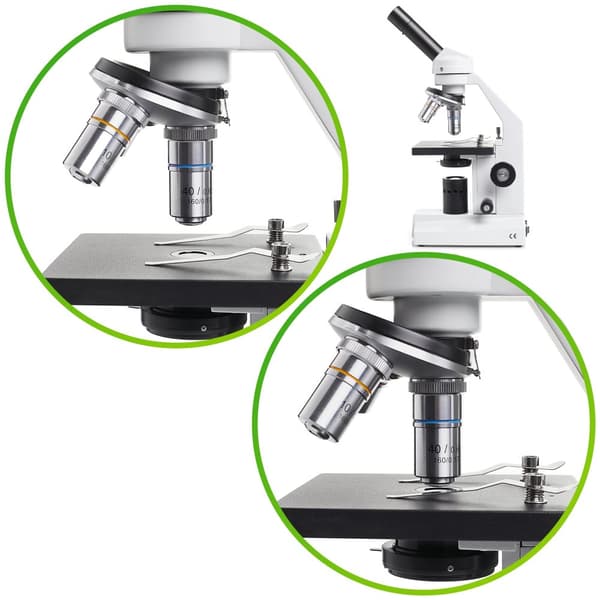 Techrebal BM ONE 400x monokulært biologisk mikroskop (M100FL)