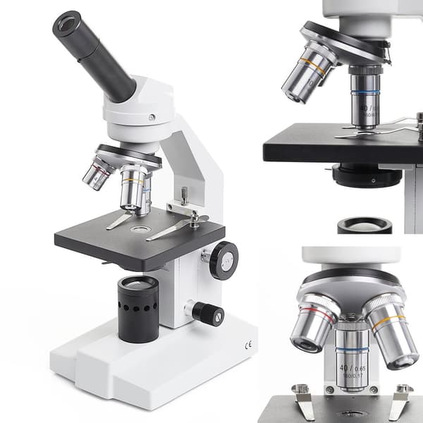 Techrebal BM ONE 400x monokulært biologisk mikroskop (M100FL)