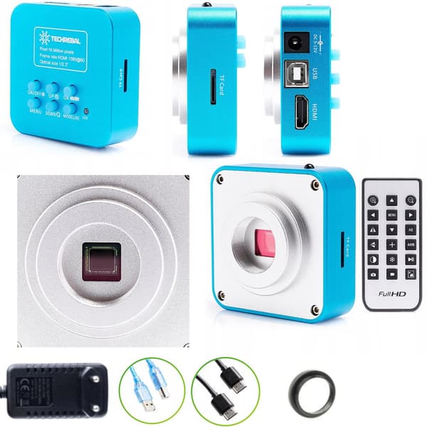Digitalt mikroskop 10A solo + justerbar 56XLED-belysning + Techrebal Camera "Blue Waterfall"