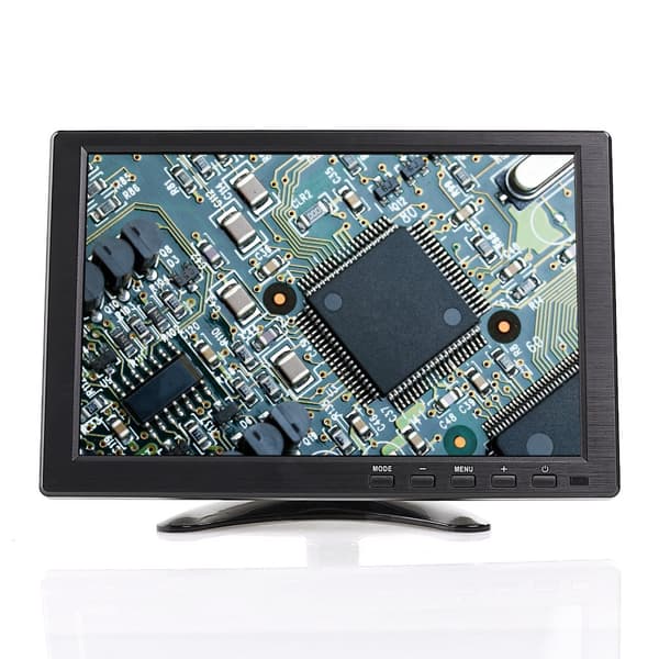 10A solo digitalt mikroskop + 60XLED justerbar belysning + 10 tommer skærm + skærmbeslag + silikone base + Sort PRO 4K kamera