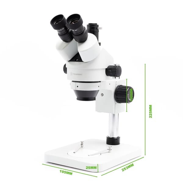 Trinokulært stereomikroskop 10HT (0,5x objektiv + 56x LED-belysning)