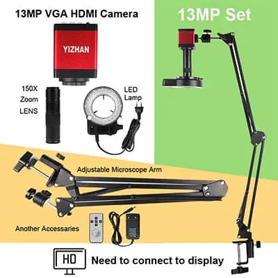 13MP HDMI VGA Kit, 150X Zoom, 8.42MP Sony Sensor,13MP HDMI VGA Kit, 150X