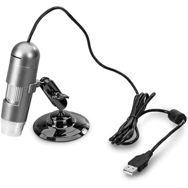 Portabelt USB2 2MPX Mikroskop DIPROGRESS HOOKE - Zoom 10X-200X Grå