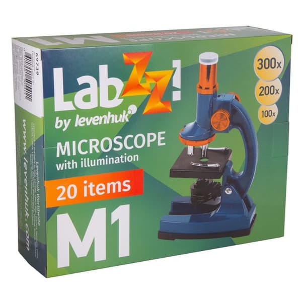 LEVENHUK - LabZZ M1 - Monokulärt biologiskt mikroskop med startkit