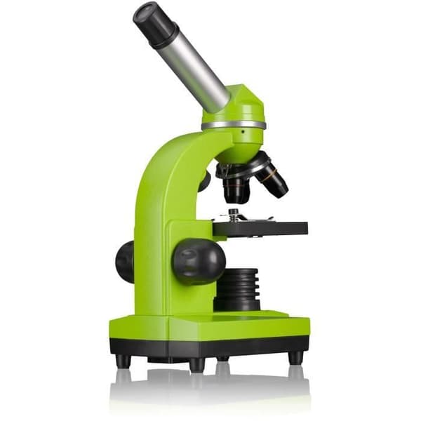 BIOLUX SEL studentmikroskop - BRESSER JUNIOR - 40x-1600x förstoring - experimentsats - grön