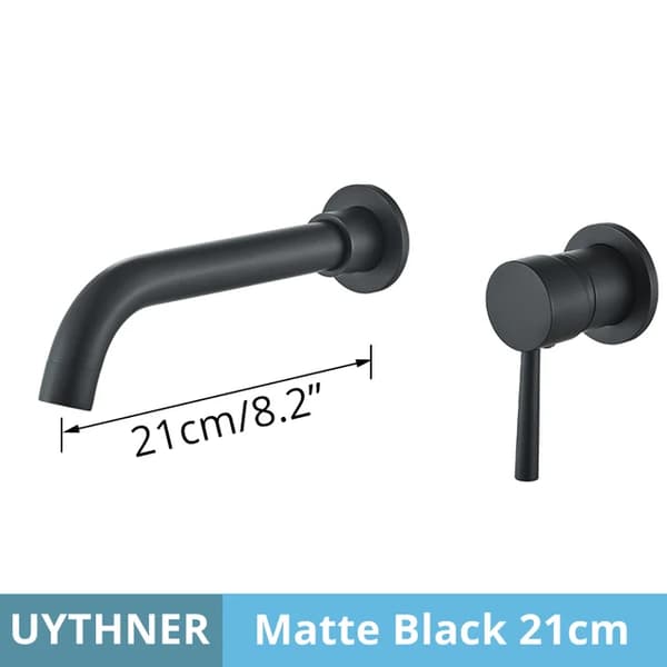 Vandhanehane, v�gmonteret, varme- og koldtvandsblander, Sort 21 cm
