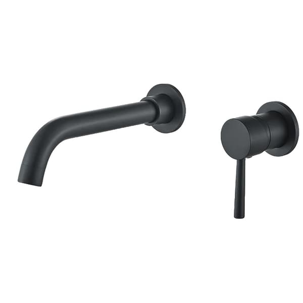 Vandhanehane, v�gmonteret, varme- og koldtvandsblander, Sort 21 cm