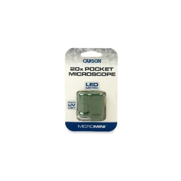 Fickmikroskop - CARSON - MicroMini MM-280B - LED - 20x - Grön