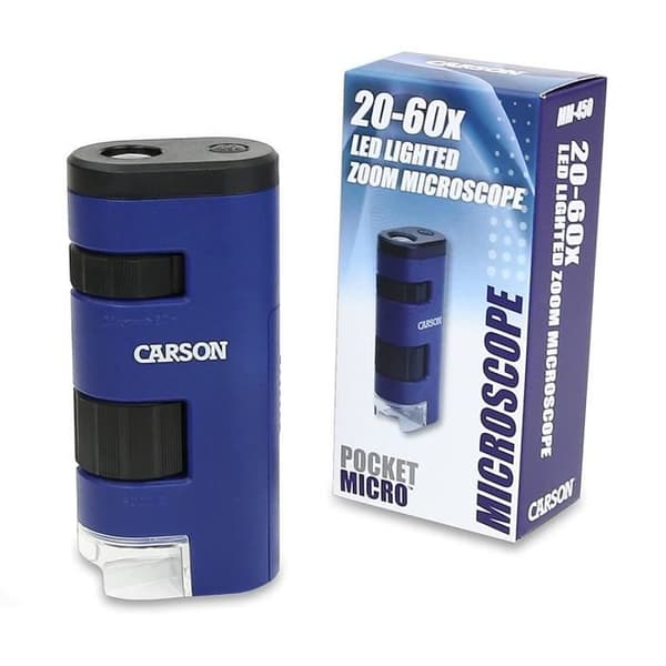 Carson fickmikroskop - 20x till 60x zoom - LED-belysningsfunktion