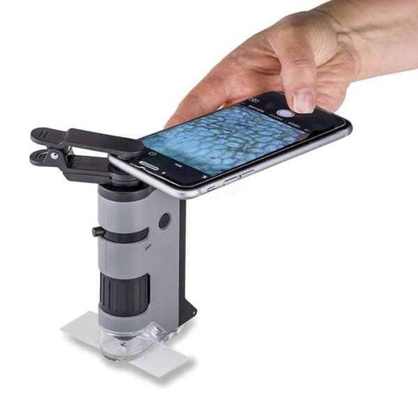 Carson MicroFlip 100-250x LED-upplyst fickmikroskop med smartphoneadapter - MP-250