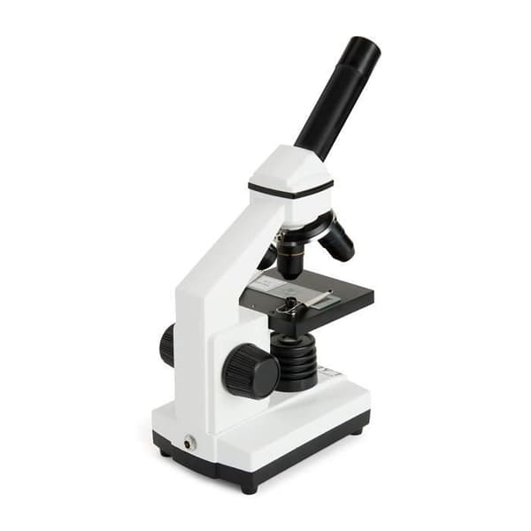 Celestron CM800 sammansatt mikroskopeffekt 40 x - 800 x, 3 AA-batterier, 10 förberedda objektglas, 10x och 20x okular,