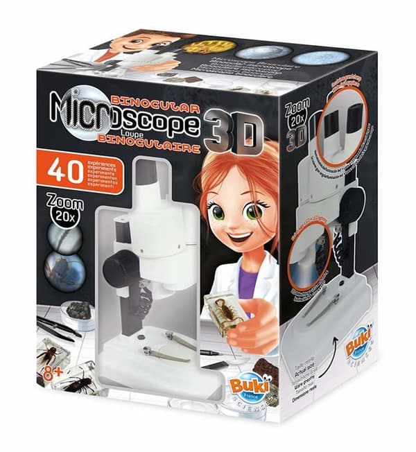 3D stereomikroskop - BUKI FRANCE - Pedagogiskt och vetenskapligt spel - Tillbehör ingår