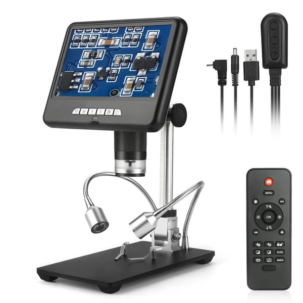 270X HDMI digitalt mikroskop med 4MP UHD 7" LCD-skärm för svetsning och reparation av mobiltelefoner, lätt att fokusera