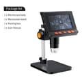 Miniatyrbild 7 av 7: 1080P 50X-1000X digitalt mikroskop med 4,3" HD LCD-skärm och 8 justerbara LED-lampor, deformerbart och bärbart