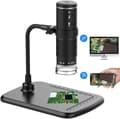 Miniatyrbild 1 av 7: 50X-1000X 1080P trådlöst digitalt mikroskop med justerbart stativ, HD WiFi bärbart handhållet minimikroskop för iOS, Android