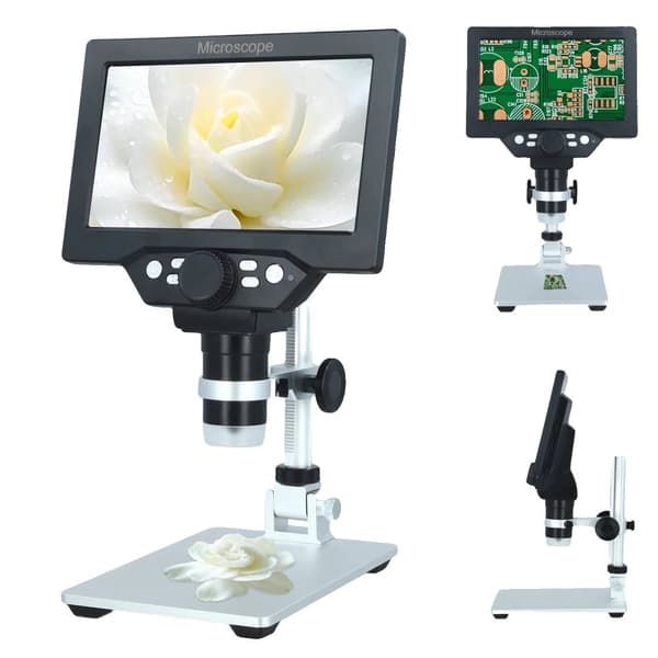 Digitaalinen mikroskooppi, 500X - 1500X suurennos, 7 tuuman LCD-näyttö,musta