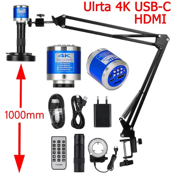 4K Elektronimikroskooppi, 48MP Resoluutio, Metallirakenne,4K 48MP SONY IMX415