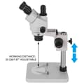 Miniatyrbillede 2 af 2: Digital stereo mikroskop, 3.5-90X forstørrelse, justerbar arbejdsafstand,Justerbar en arm, 3.5-90X (tilføj 0.5X 2X)