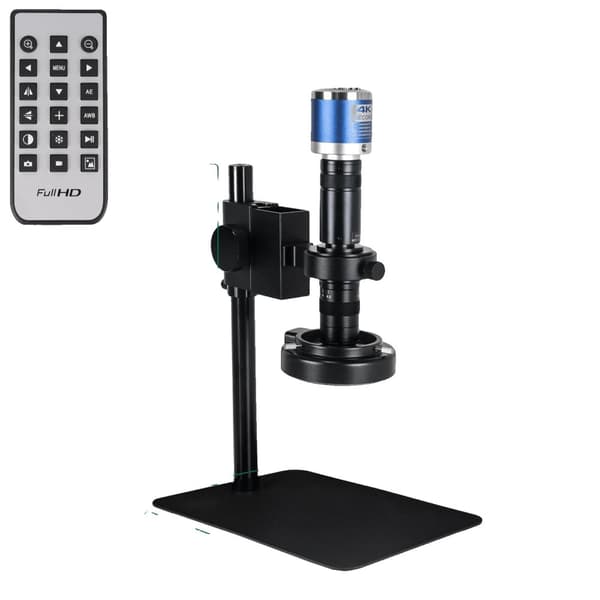 Digitaalinen mikroskooppi, 215X suurennus, HDMI- ja USB-C-ulostulo,4k 215x Pieni jalusta