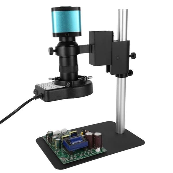 1-130X 4K 48MP HDMI USB 60FPS monokulärt videomikroskop kit, variabel ljusintensitet och riktning