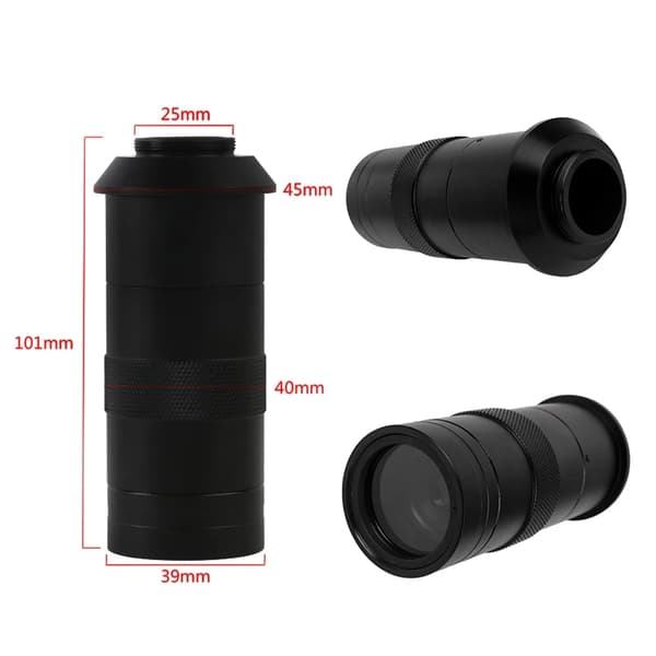 1-130X 4K 48MP HDMI USB 60FPS monokulärt videomikroskop kit, variabel ljusintensitet och riktning