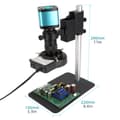 Miniatyrbild 10 av 10: 1-130X 4K 48MP HDMI USB 60FPS monokulärt videomikroskop kit, variabel ljusintensitet och riktning