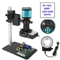 Miniatyrbild 2 av 10: 1-130X 4K 48MP HDMI USB 60FPS monokulärt videomikroskop kit, variabel ljusintensitet och riktning